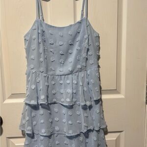 Miami Light Blue Textured Dress